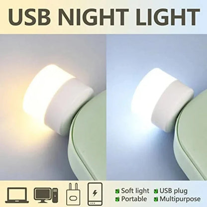 Mini USB LED Nachtlicht – Warmweiß, augenschonend, ideal zum Lesen