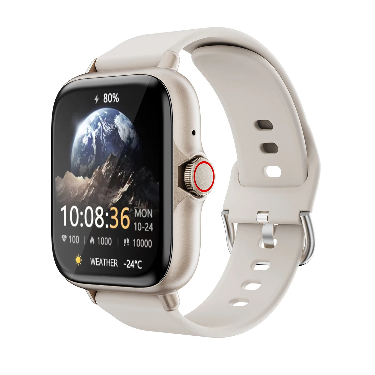 1,83" Wasserdichte Smartwatch mit Nachrichten, Anrufbeantwortung, Schlafüberwachung, Sport-Pedometer und Benachrichtigungen für iPhone & Android