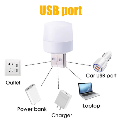 Mini USB LED Nachtlicht – Warmweiß, augenschonend, ideal zum Lesen
