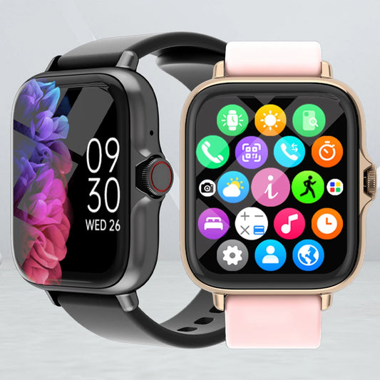1,83" Wasserdichte Smartwatch mit Nachrichten, Anrufbeantwortung, Schlafüberwachung, Sport-Pedometer und Benachrichtigungen für iPhone & Android